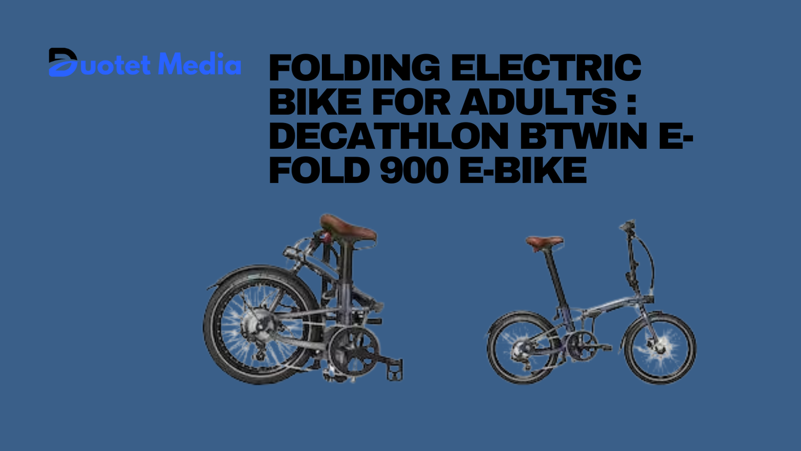 Folding Electric Bike For Adults : Decathlon BTWIN E-Fold 900 E-Bike